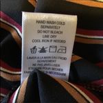 Anthropologie Pleione Black & Burgundy Striped Pullover Casual Career Blouse M Photo 5