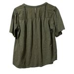 Knox Rose Knox Rose Women Size Medium Shirt Green Embroidered Cotton Blend Peasant Hippie Photo 1