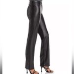 STAUD  Chisel Faux Leather Straight Pants in Black Photo 3