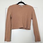 Reformation Long Sleeve Waffle Tee in Tan Size XS Photo 0