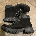 Universal Threads Universal Thread Danica Black Micro Suede Sweater Cuff Combat Boots Womens 6 Photo 8