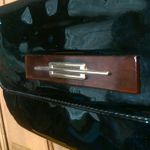 Vintage Purse Black Patent Handbag / Shoulder Bag / Purse Photo 1