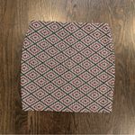 ZARA  Geometric Diamond Print Bodycon Mini Skirt – Black, Red & White Photo 5