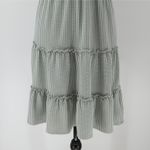 American Eagle Green Gingham Dress Womens Ruffle Smocked Waist Tiered Size M Size M Photo 2