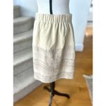 Tracy Reese  Textured Cream Brown & White Panel Mini Skirt Photo 1