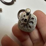 Monet Lot Of 2 Signed Purple Clip On Earrings Signed And Napier Photo 6