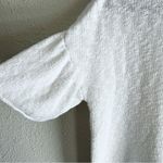 Stateside Cotton Linen Short Sleeve Sweater White Sz Small Coastal Photo 3