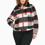 Torrid  Plaid Checkered Wool Bomber Jacket Sz 2 (2X) Photo 0