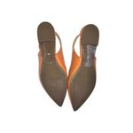 Marc Fisher Anson Orange Patent Faux Leather Slip-On Slingback Ballet Flats Photo 6