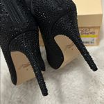 Jewel Badgley Mischka Joss Black Rhinestone Heeled Booties Size 9 Photo 9