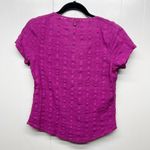 prAna  Button Front Short Sleeve Women's Pink Shirt Size Small Gauzy Photo 6