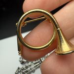 French Horn Musical Instrument, Music Note Brooch Pin Lot Of 4 Photo 6