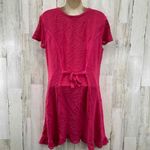 Vintage Coline Button Front Dress Medium Pink Embroidered Sequin Beaded Coquette Photo 3