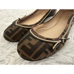 Fendi Zucca FF Logo Canvas Ballet Flats. Shoes 37 Photo 2