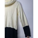 Calvin Klein  Women Medium Sweater Cream Black Colorblock Cowl Neck Pullover Top Photo 3