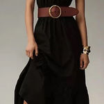 Anthropologie  The Somerset Maxi Dress Size Medium Petite Tiered Square Neck Photo 0