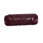 Vintage 1930s Carved Bakelite Dress Clip Deep Oxblood Red Leaf Motif Photo 1