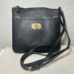 Ralph Lauren Lauren‎  Black Faux Leather Crossbody Bag Small Gold Hardware Photo 8