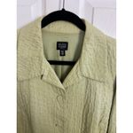 Eileen Fisher  Light Green Quilted Button Front Jacket Size 1X FLAWS Cotton Blend Photo 3