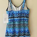 Penbrooke Sz 10 One Piece Swimsuit Tummy Control Ruched Side Bikini Bottom Blue Photo 9