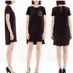 Madewell  Leather Pocket Black T-Shirt Dress XXS Photo 1