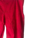 David Paul Vintage Women's Size 16 Red Floral Whimsygoth Embroidered Crop Pants Photo 3