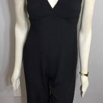 Forever 21 Little Black Strappy Plunging Neck Jumpsuit Sz Small Photo 2