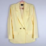 VICI  Glow Getter Double Breasted Blazer Lemon Yellow Oversized Size Medium Photo 8