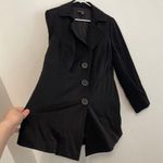Lane Bryant Plus Size Solid Black Three Button Long Duster Work Blazer or Jacket Photo 8