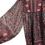 Ulla Johnson  Dress Size 4 100% Silk Boho Patterned‎ Sheer Detail Photo 4