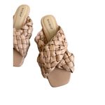 Bamboo  Beige Woven Braided Slide Sandals Size 6.5 NEW NWOB Photo 1