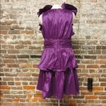 Gabrielle Union Ruffled Rosette Dress Womens Medium Plum Wedding Cocktail Party Purple Photo 5