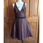 ABS by Allen Schwartz Multicolored Checkered Dress Women's Size 10 NEW Made USA Black Photo 1