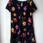 Liz Claiborne Vintage Y2K Black Floral Short Sleeve Mini Dress 6 Photo 0