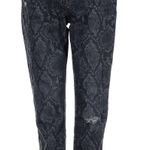 Rag and Bone  Snakeskin Print Jeans Distressed Denim Pants‎ Black Size 26 Photo 0