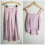 Raquel Allegra Silk Satin Cami Wide Leg Trouser Set Dusty Rose size XS Pink Photo 1