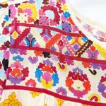 Anthropologie Tanvi Kedia Summer Boho Hippie Caltha Shift Dress Size M Maize Photo 6