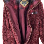 Pendleton Burgundy Zip Front Fleece Teddy Jacket Women's Size Medium Photo 4