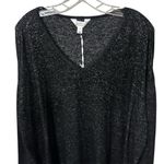 Market & Spruce Women's V-Neck Pullover Sweater 2X Black Marled Casual Photo 1