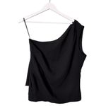White House | Black Market NWT Women’s One Shoulder Bodice Top Black Size 10 Photo 4