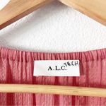 ALC Frank A.L.C Salmon Pink Metallic Long Sleeve Maxi Dress Photo 2