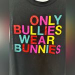 PETA2 Only Bullies Wear Bunnies distressed multicolor tank top Black Photo 4