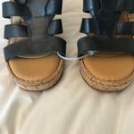 BORN Ankle Strap Sandals Wedge Cork Heels, Black, Size 10,NWT no box Black Photo 5