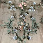 ZARA  Light Pink Floral Embroidered Sheer Top Photo 6