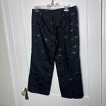 Trina Turk Vintage Black Silk Blend Cropped Wide Leg Jacquard Pants Size 4 Photo 3