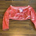YITTY  Plusshy Shaping Top Pink Velour Velvet Crop Top Long Sleeve 1X Barbie Photo 4