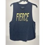 Reebok  Blue Yellow Fierce Sleeveless Tank Top Shirt Women M Athletic Workout Photo 1