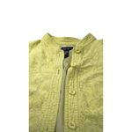 Maggie Barnes Women's  Yellow Pattern Button Jacket - 1X Photo 3