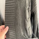 American Eagle  Chenille Cable Knit Cardigan Sweater Grandpa Pockets Sz XS Photo 3