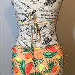 City Streets 🩵NWT🩵 FRUITY HALTER TOP BIKINI FULLY ADJUSTABLE TOP/BOTTOM SZ LG Photo 6